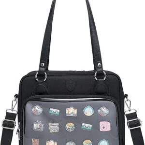 Oxford Ita Bag Crossbody Shoulder Bag Satchel Messenger Backpack Multi-Purpose Pins Display