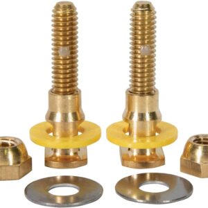 Fluidmaster 7110A-001-P10 Setfast Self-Adjusting Toilet Bowl to Floor Bolts, Brass