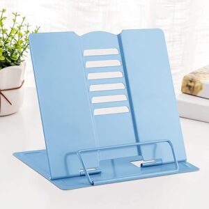 Adjustable Metal Book Stand – Light Blue