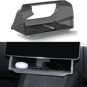 Under Screen Storage Box for Tesla Model 3/Y 2017-2025, [Hidden Design & More Privacy] Center Console Organizer Tray for Tesla Model 3 Y Ac…
