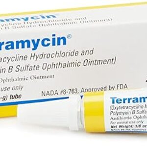 Antibiotic Ointment for Eye Infection Treatment in Dogs, Cats, Cattle, Horses, and Sheep, 0.125oz Tube