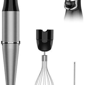 Immersion Blender Handheld 1100W 3 in 1 Corded Stick Hand Blenders for Kitchen with Trigger Speed Control, with Whisk, Milk Frother Attache…