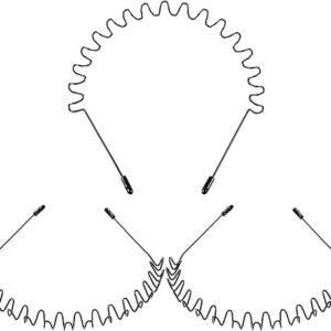 WILLBOND Hairband, 3 Pack Metal Headband for Men Unisex, Wavy Wired Zigzag Spring Sports Fashion Headwear, Non Slip Hair Hoop, Hair Accesso…