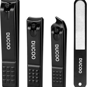 Nail Clipper Set, 4 PCS Ultra Sharp Nail Clippers for Men, Women, Adults Toenail Fingernail Clippers, Stainless Steel Nail Cutter & File, B…