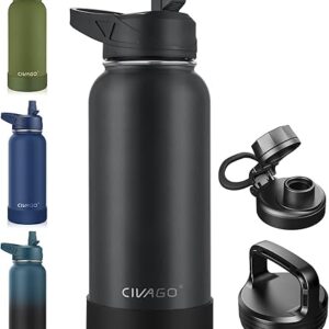 CIVAGO 32 oz Insulated Stainless Steel Water Bottle