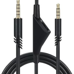 Replacement Cable Cord for Astro A40/A40TR/A10 Gaming Headsets, Aux Wire with Volume Control 2.0 M 6.5 Feet Compatible with Xbox-One PC Ps4 …