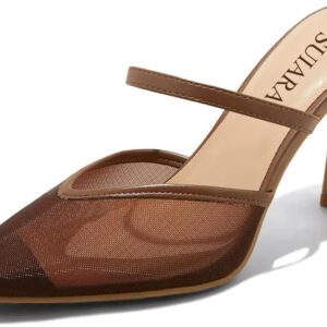 Mesh Pointed Toe Mule Heels for Women