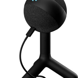 Logitech G Yeti Orb Condenser RGB Gaming Microphone with LIGHTSYNC, USB Mic for Streaming, Cardioid, USB Plug and Play for PC/Mac – Black