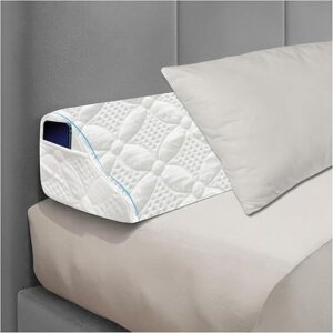 Bed Wedge Pillow Headboard, Ultra Soft Wedge Gap for King Size Bed, Memory Foam Bed Crack Pillow with Washable Cover, 76″ x 10″ x 6″