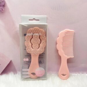 Cloud-Shaped Mini Hair Brush Set (Pink)