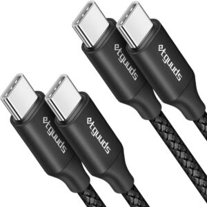 etguuds USB C to USB C Cable 4ft, 2-Pack, 60W USBC to USBC Cord, Type C to C Charger Cable Fast Charging for iPhone 16/15 Pro Max/Plus/Pro,…