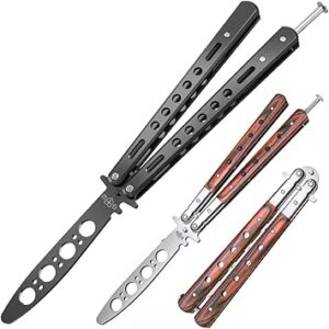 GOOD WORKER Butterfly Trainer – Practice Butterfly Trainer – Practice Knives NOT Real NOT Sharp Blade – Dull Trick Butterfly – Butter Fly T…