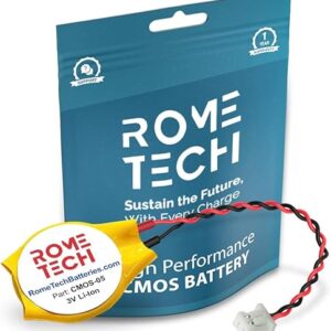 Rome Tech RTC CMOS Battery for Dell Precision M20 / Dell Precision M2300 / Dell Precision M4800 /Dell Studio 1435/Dell XPS 15 9575 2-in-1 -…