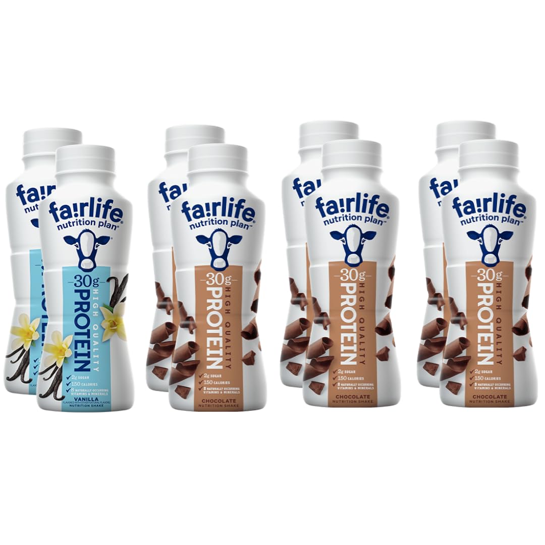 Fairlife Nutrition Plan High Protein Shake Variety Pack Sampler - Chocolate & Vanilla - 11.5 Fl Oz (8 Pack)