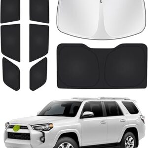 Windshield Sunshade for 5th Gen Toyota 4Runner 2010-2024 Accessories Side Rear Window Shade Cover Full Window Sun Visor Set Privacy Protect…