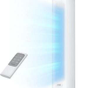 Dreo Tower Fan for Bedroom, 25ft/s Velocity Quiet Floor Fan, 90° Oscillating Fans for Indoors with 4 Speeds, 4 Modes, 8H Timer, Standing Fa…