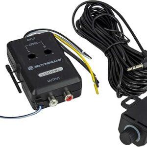Scosche LOC2SL Line Output Converter with Remote Control Knob – 2CH High/Low RCA Converter Car Audio – Ideal for Subwoofer Amp – Line Level…