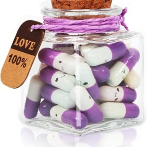 Tintnut Valentines Present for Boyfriend, Girlfriend – Capsule Letters Message Love Letter Half Color Pill 25 Pcs Birthday Gift