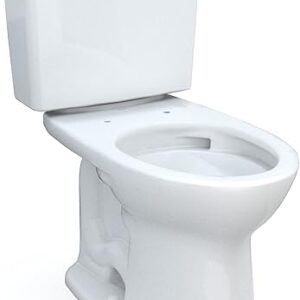 TOTO Drake Two-Piece Elongated 1.6 GPF Universal Height TORNADO FLUSH Toilet with CEFIONTECT, Cotton White – CST776CSFG#01