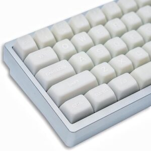 dagaladoo White Jade keycap 140key Double Shot pbt keycaps Translucent Shine Through keycaps SA Profile Creamy Custom Keycap Set for 60%/65…
