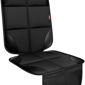 Car Seat Protector 1 Pack Car Seat Cushion Mat Thickest Padding,Waterproof 600D Fabric Car Seat Covers for Non-Slip Backing Mesh Pockets for…