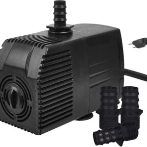Simple Deluxe LGPUMP400G with 15′ Cord for Fish Tank, Hydroponics Fountains, Ponds, Statuary, Aquariums, Black, 400 GPH