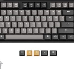 Keychron C1 Pro Wired Custom Mechanical Keyboard, TKL Layout QMK/VIA Programmable OEM Profile Double-Shot PBT Keycaps White LED Backlight w…