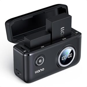 llano 2-Pack NP-W126S Batteries and Fast Charger for Fujifilm XT30II X100VI X-M5 XS10 XT3 XT2 XT1 XT30 XT20 XT10 X100V XT200 XT100 X100F XA…