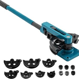 Mophorn Pipe Tube Bender 3/8″ to 1″, Manual Tube Bender with 7 Dies, Heavy Duty Tube Bender Tubing of Steel Metal Copper Ideal for Repair Shops