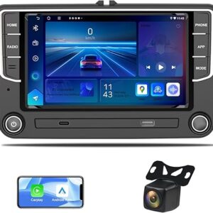 4+64G Car Stereo for Volkswagen Jetta Passat Beetle Tiguan Polo Golf CC Skoda, 7 Inch Touch Screen Car Radio with Carplay Android Auto, VW …