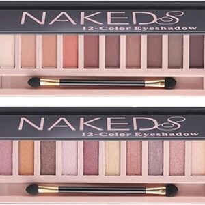 BestLand 2 Pack 12 Colors Makeup Nude Colors Eyeshadow Palette Natural Nude Matte Shimmer Glitter Pigment Eye Shadow Pallete Set Waterproof…