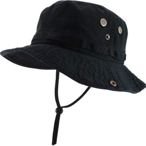 Big Oversized Jungle Boonie Bucket Hat with Chin String Fits Upto XXXL