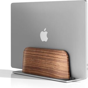 UPERGO Vertical Laptop Stand – Black Walnut