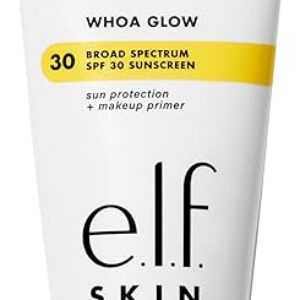 e.l.f. SKIN Suntouchable Whoa Glow SPF 30, Sunscreen & Makeup Primer For A Glowy Finish, Made With Hyaluronic Acid, Vegan & Cruelty-Free, Packagin…