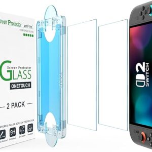 amFilm Auto-Alignment OneTouch for Nintendo Switch 2 Screen Protector [7.9”] 2025 Tempered Glass, Accessories, 30 seconds Installation, Bub…