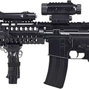 Fire Power SOFT AIR USA F4D AEG Electric Airsoft Rifle with Flashlight and Laser, Black, 200 FPS