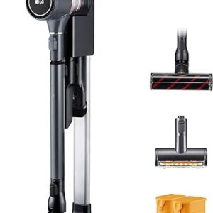 LG CordZero Cordless Stick Vacuum Cleaner, Hard Floor, Carpet, Upholstery, Car, Pet Hair, Powerful Suction, Extra Battery, Up to 80 Min, Lightweig…