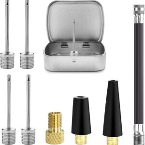 Air Pump Adaptor Kit with Presta Valve Adaptor Convert Presta to Schrader Adapter, Presta Valve Extension Adaptor Hose, Ball Pump Inflation …