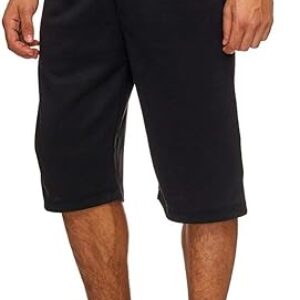 Hidyliu Mens Elastic Waist Drawstring Workout Gym Joggers 3/4 Shorts Summer Casual Sweat Short Pants with Pockets