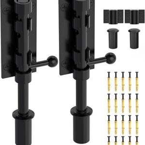Barrel Bolt Latch, 6″ Shed Door Latch, Heavy Duty Slide Bolt Gate Latch, Hardware Gate Drop Rod Bolt Lock for Barn Door, Wooden Fence, Slide Door,…