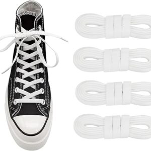 2 Pairs Elastic Wide Shoelaces for Converse