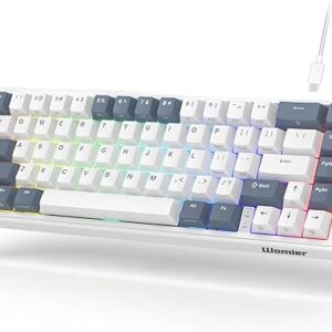 Womier VK66 60% Percent Keyboard with Hot Swappable, Wired Mechanical Gaming Keyboard with POM Linear Switches, LED Custom Creamy Key Board Gasket…