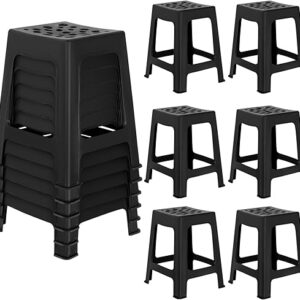 Leinuosen 6 Pcs 18-Inch Stackable Plastic Stools