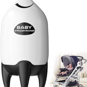 QNHMPW Baby Rocker, Portable Baby Bouncer Gently Rocks Any Stroller or Pram, Baby Vibrating Soother Adjustable Speed and USB Rechargeable, …