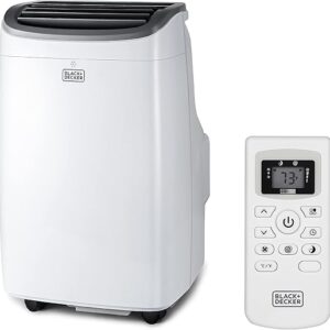 BLACK+DECKER 10,000 BTU Portable Air Conditioner up to 450 Sq. with Remote Control, White