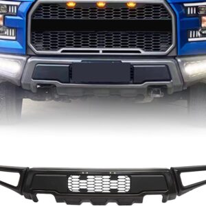 Louiedf Front Bumper Kit Compatible with F150 2015 2016 2017 Metal Front Bumper Guard W/Fog Light Holes,Glossy Black(F150 2015 to 2017 Front…