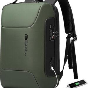 BANGE 15.6INCH Slim Laptop Backpack，Office Business Laptop with Lock, Anti Theft Travel Backpack with USB3.0 Charging Port for Men and Wome…