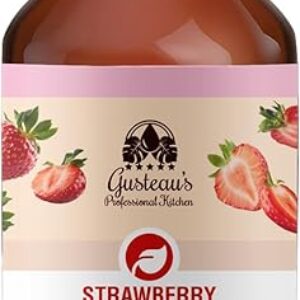 Gusteau’s – Strawberry Flavor Bakery Emulsion, 4 fl oz (100ml) Alcohol Free, Sugar Free, Kosher (Strawberry)