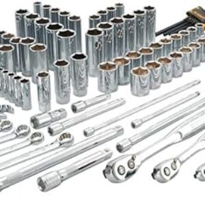 DEWALT Mechanics Tools Kit and Socket Set, 204-Piece, 1/4″ & 3/8″ & 1/2″ Drive, MM/SAE (DWMT72165)