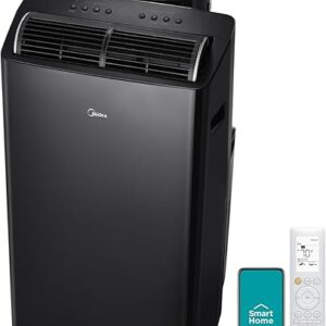 Midea Duo 14,000 BTU (12,000 BTU SACC) High Efficiency Inverter, Ultra Quiet Portable Air Conditioner, Cools up to 550 Sq. Ft., Works with …